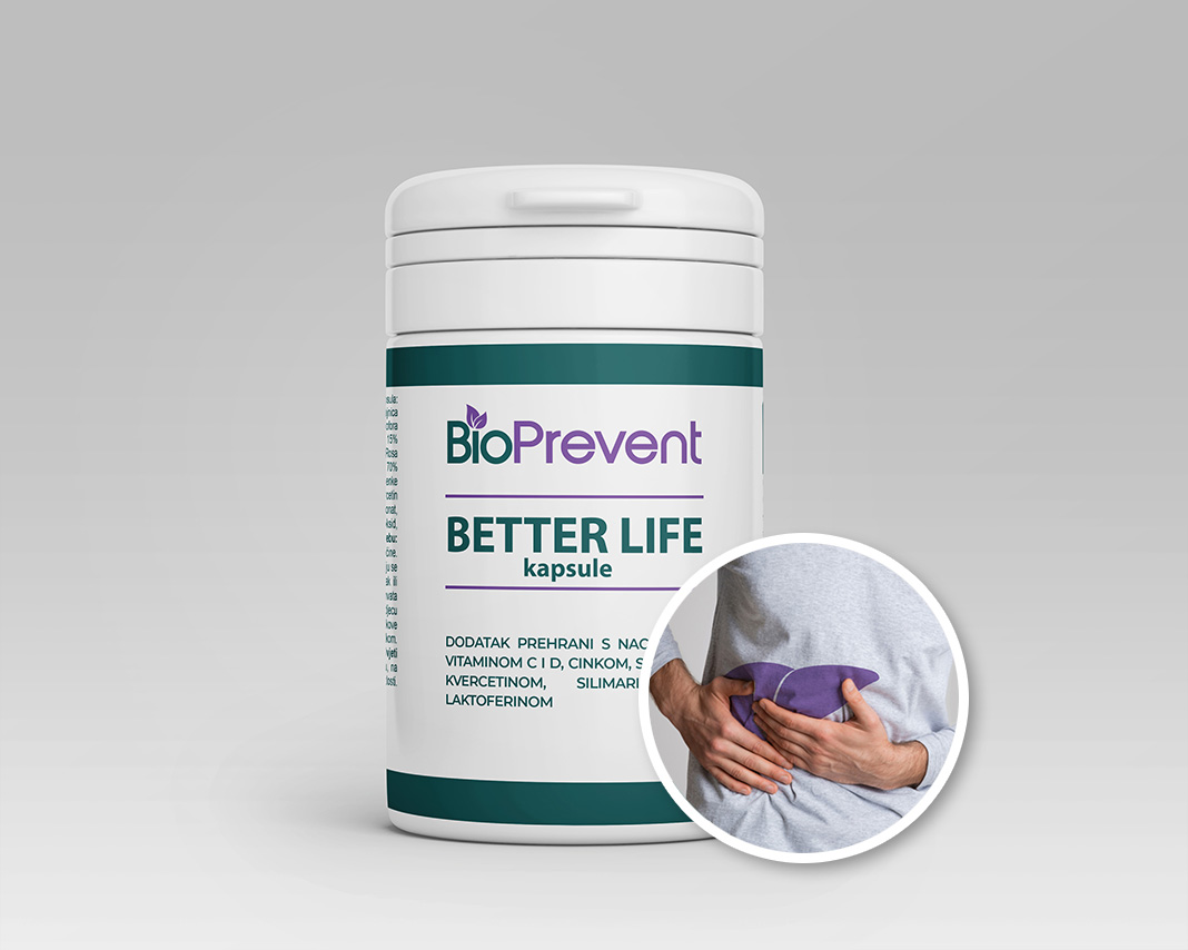 BETTER LIFE - Dodatak prehrani s NAC-om, reishi gljivom, vitaminima C i D, cinkom, selenom, kvercetinom, silimarinom, laktoferinom i glutationom