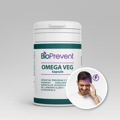 OMEGA VEG – Dodatak prehrani s omega-3 masnom kiselinom iz mikroalgi, lanenim uljem i vitaminom E