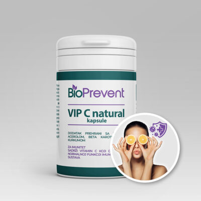 VIP C NATURAL – Dodatak prehrani sa šipkom, acerolom, beta-karotenom i kurkumom